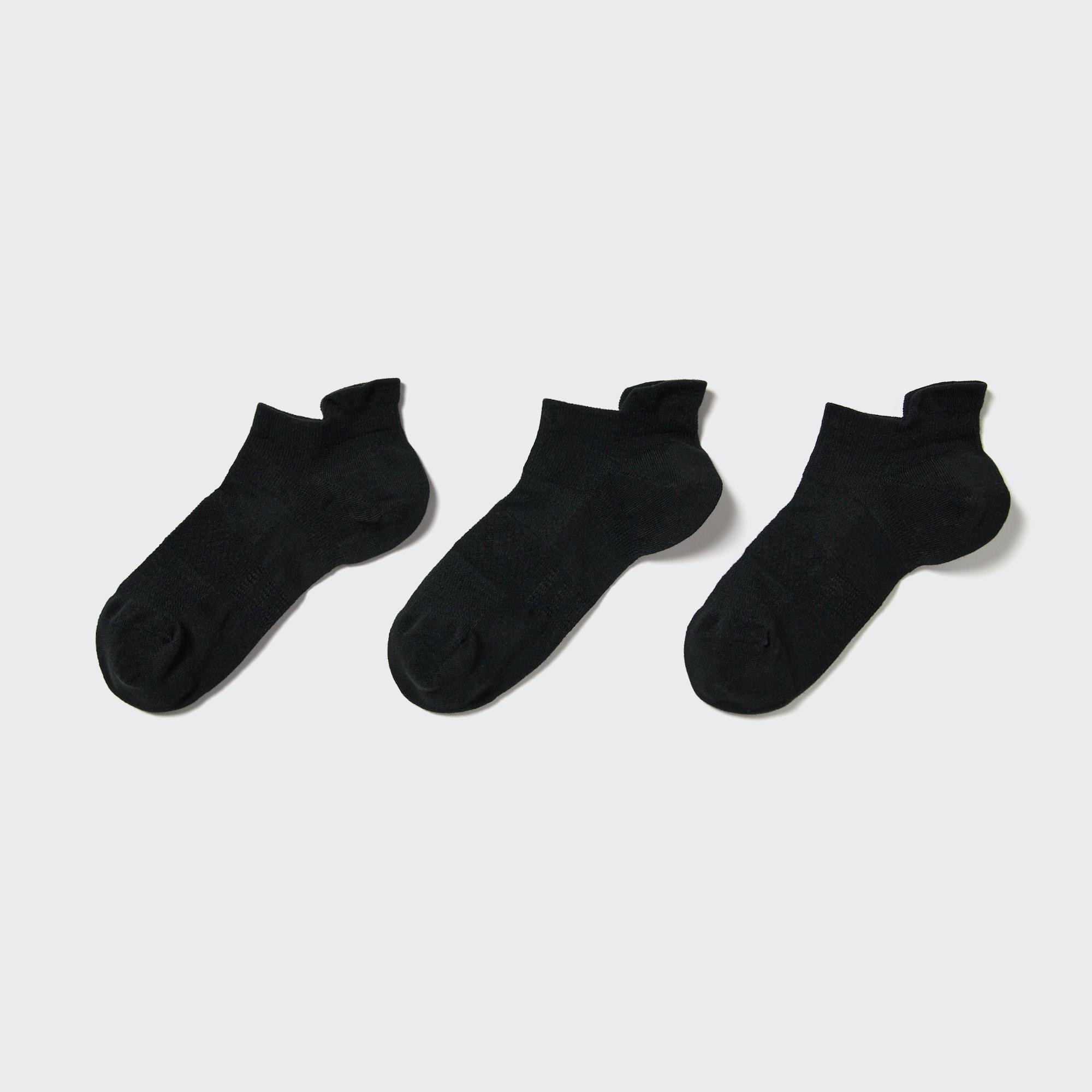 Короткие носки (3 пары/спортивные) UNIQLO, черный короткие носки 3 пары спортивные uniqlo черный