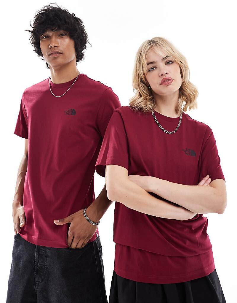 

The North Face – Simple Dome – футболка с логотипом бордового цвета