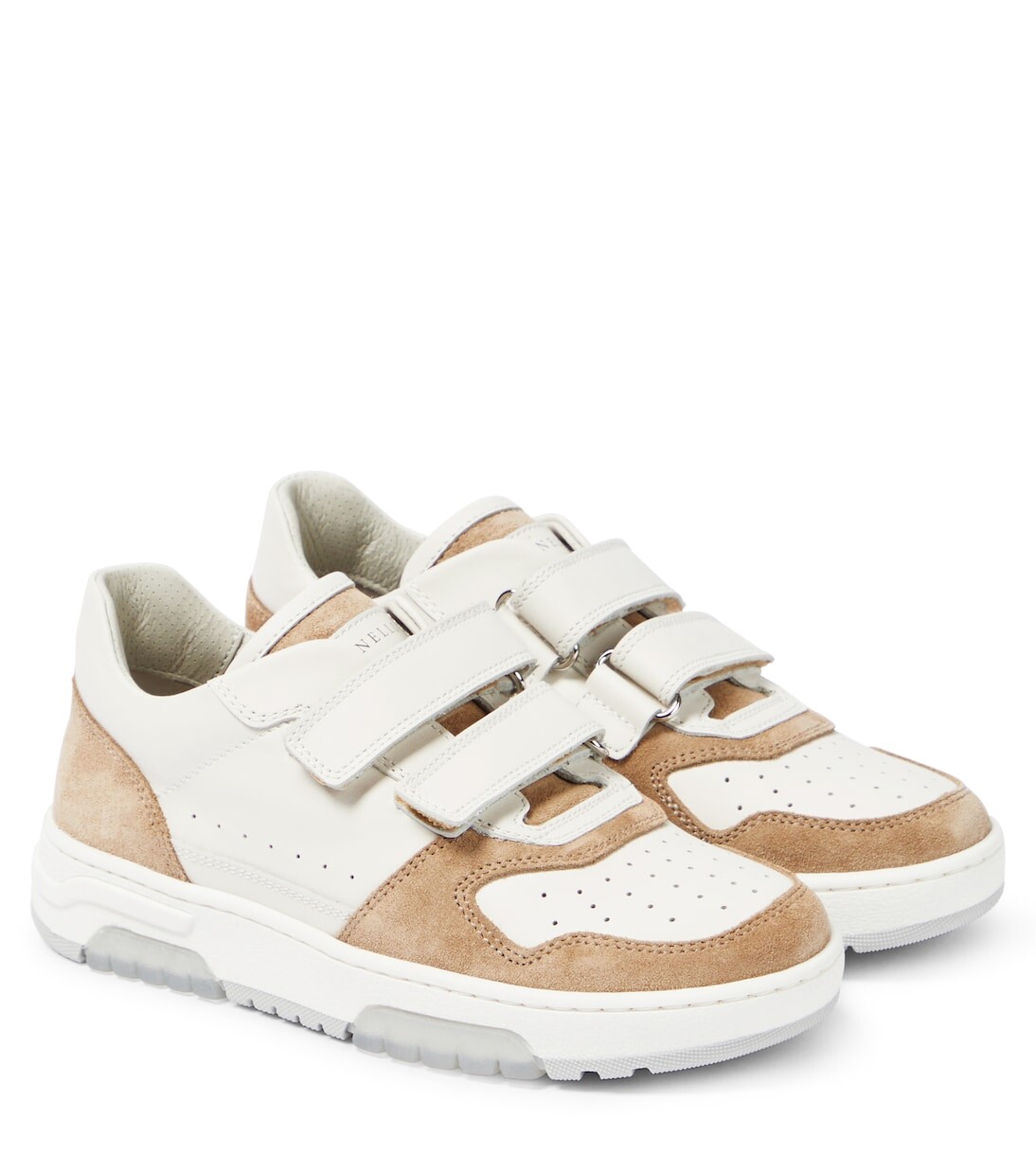 

Кроссовки с замшевой отделкой Brunello Cucinelli Kids, мультиколор