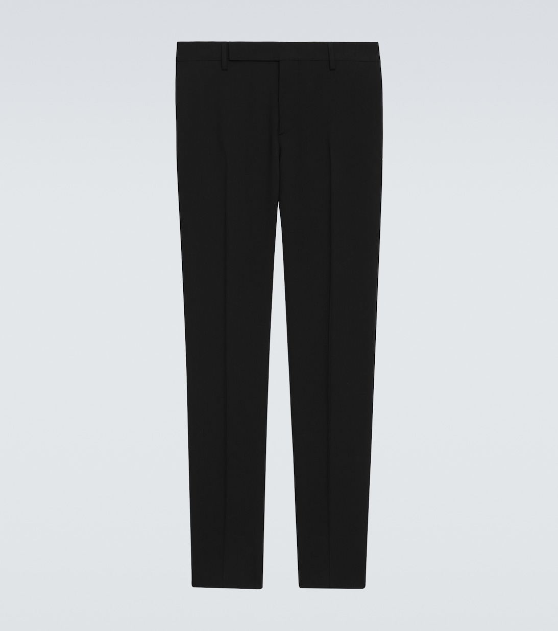 цена Узкие брюки из шерстяного габардина Saint Laurent, черный