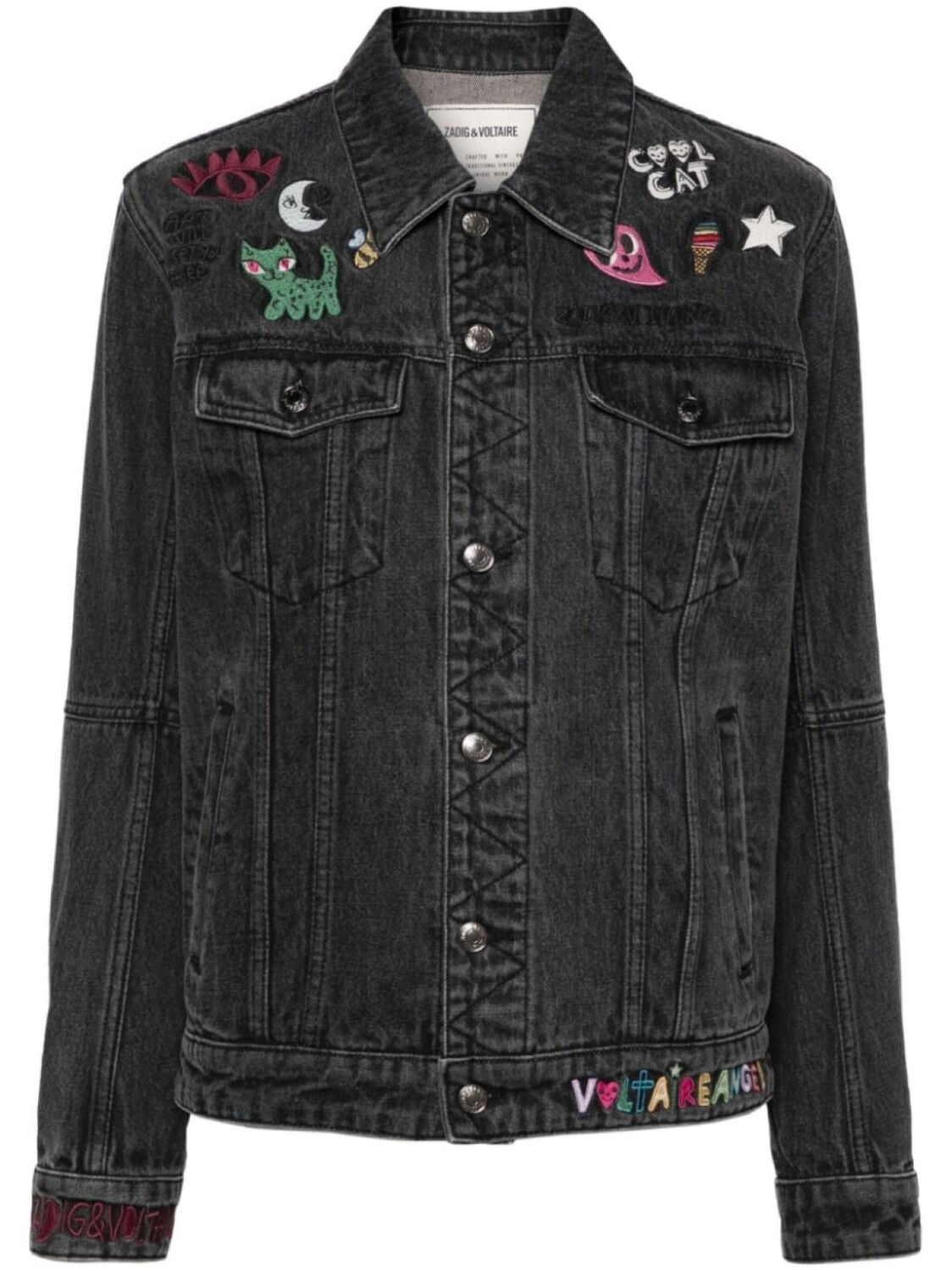 

Zadig&Voltaire джинсовая куртка Kasy с эффектом потертости, черный