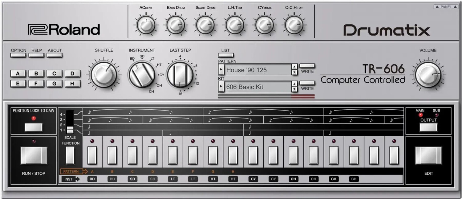 

Программное обеспечение Roland TR-606 для создания ритмов
