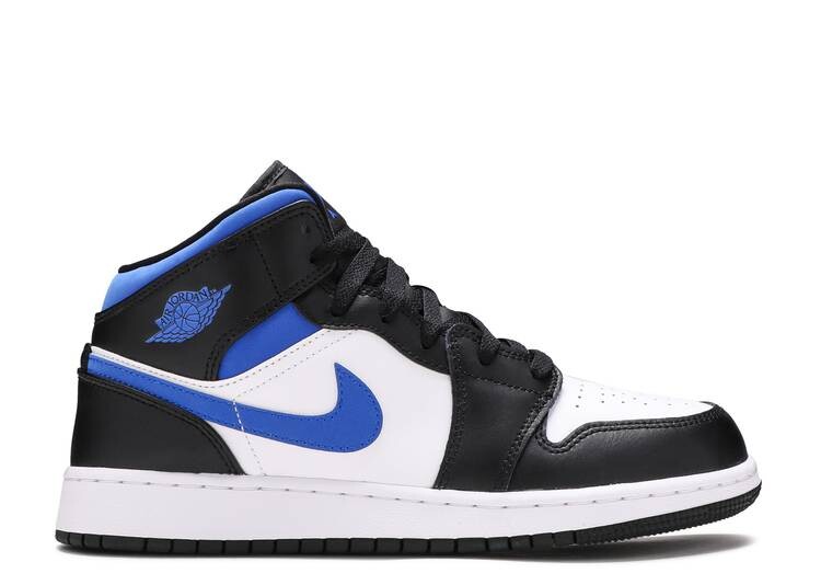 

Кроссовки AIR JORDAN 1 MID GS 'RACER BLUE', белый