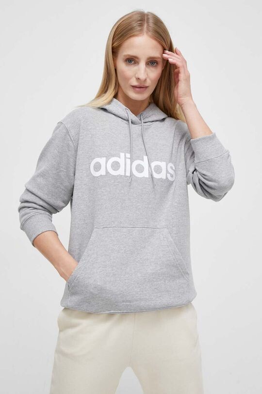 

Хлопковая толстовка adidas, серый