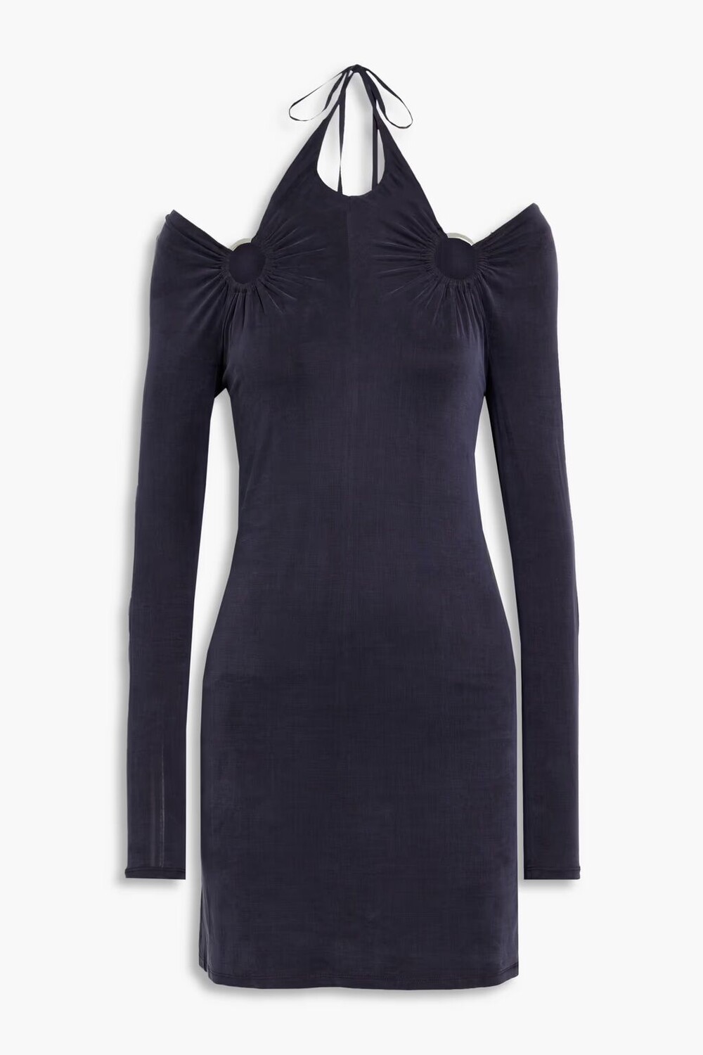 

Платье мини из купро с вырезами Dion Lee, темно-синий