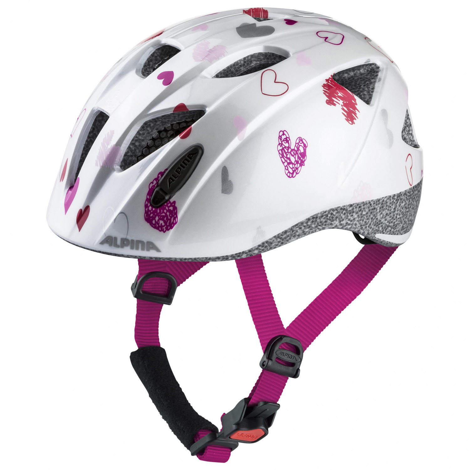 Велосипедный шлем Alpina Kid's Ximo, цвет White Hearts
