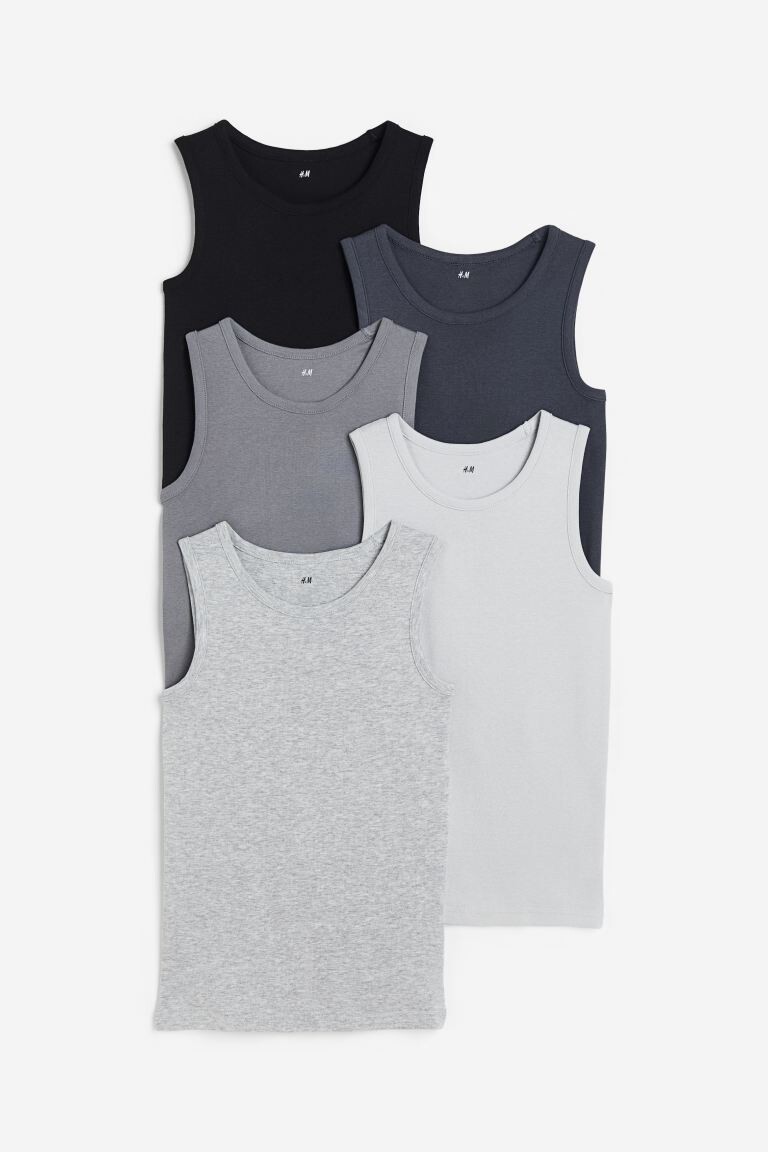 

В упаковке 5 хлопковых топов H&M