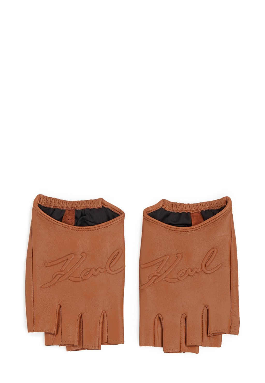 Перчатки с короткими пальцами SIGNATURE FINGERLESS KARL LAGERFELD, цвет brown Lagerfeld