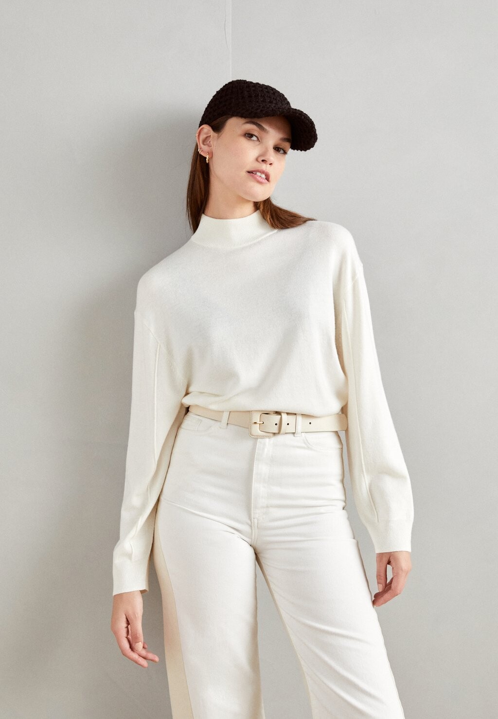 

Вязаный свитер LONGSLEEVE STAND UP COLLAR Marc O'Polo, цвет creamy white