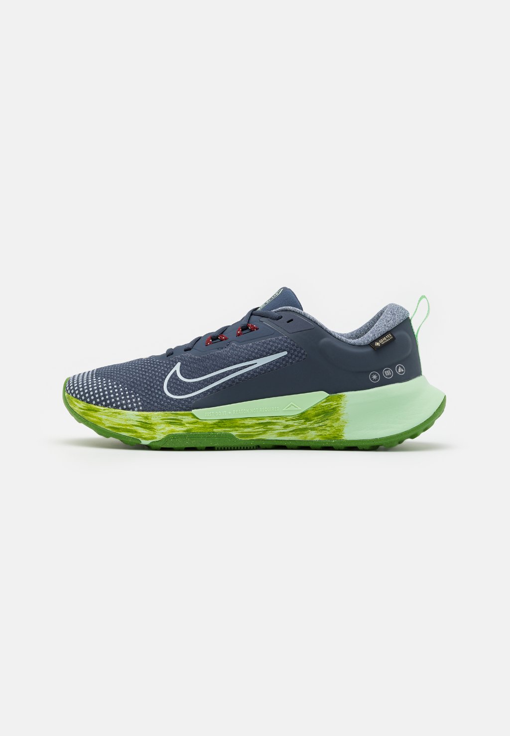 кроссовки для бега по пересеченной местности Juniper Gtx Nike, цвет thunder blue/light armory blue/vapor green/chlorophyll/dark team red