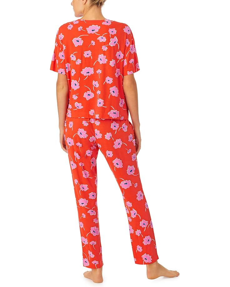 Пижамный комплект Sanctuary Short Sleeve Tee Cropped PJ Set, цвет Red Floral
