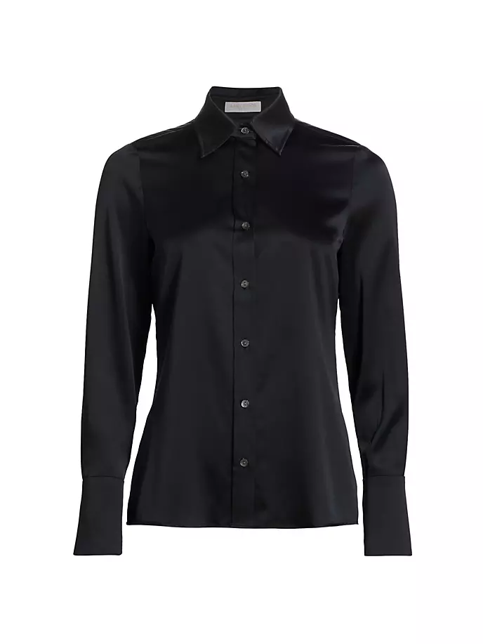 Атласная рубашка Виктория Ramy Brook, черный комбинезон dani из джерси ramy brook черный