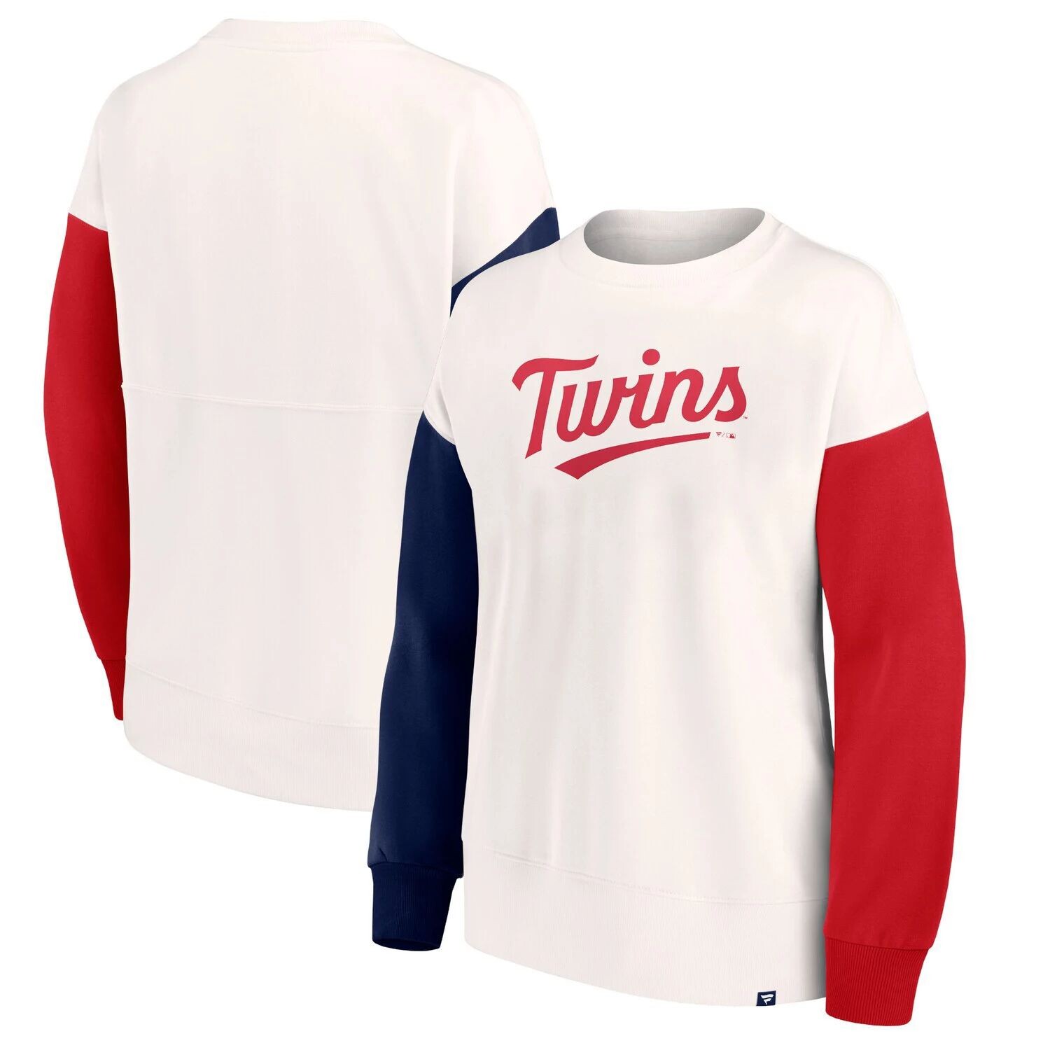 

Женский белый пуловер с логотипом Fanatics Minnesota Twins Series Fanatics