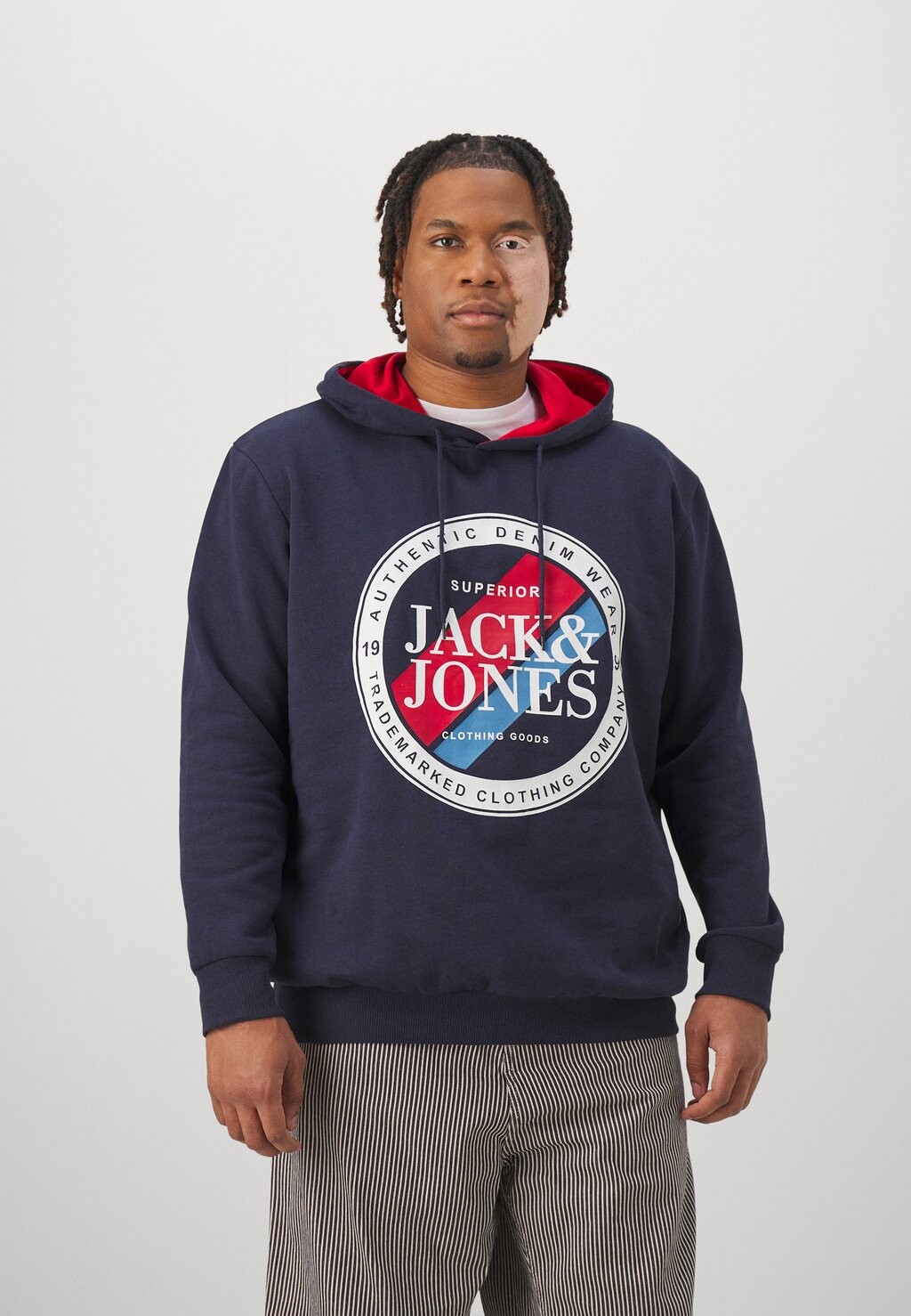 

Толстовка JJLOOF HOOD Jack & Jones, цвет navy