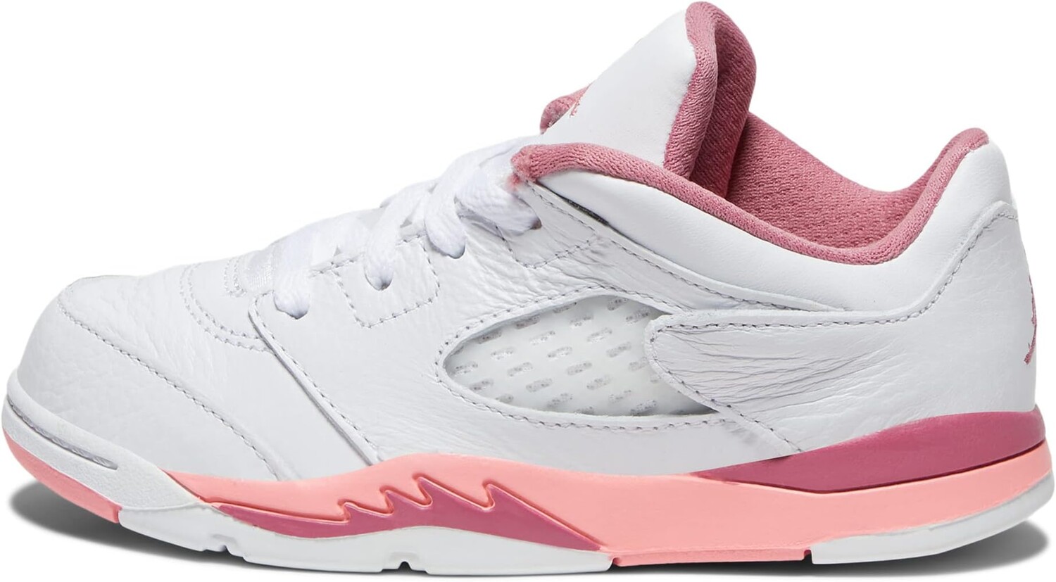 

Кроссовки Jordan 5 Retro Low Jordan, цвет White/Coral Chalk/Desert Berry/Black