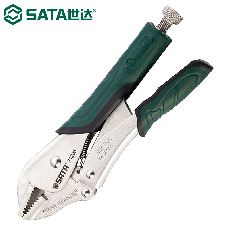 SATA 71206 Мощные плоскогубцы, плоскогубцы с прямыми губками, ручные плоскогубцы, фиксированные плоскогубцы, резиновая ручка, быстросъемная, 10 дюймов