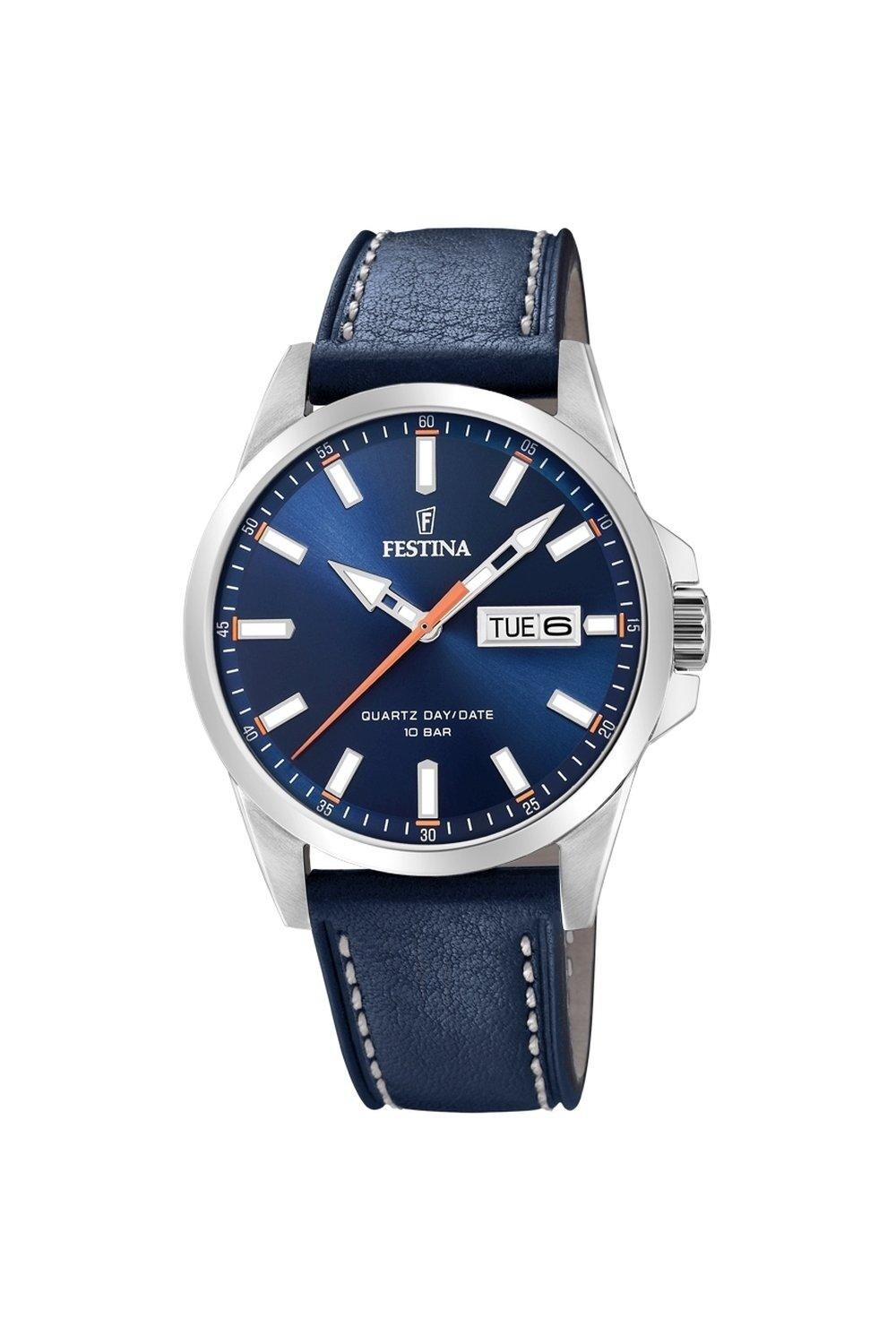 

Классические аналоговые кварцевые часы из нержавеющей стали - F20358/3 Festina, синий