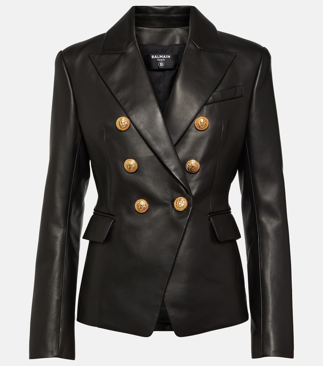 

Кожаный блейзер BALMAIN, черный