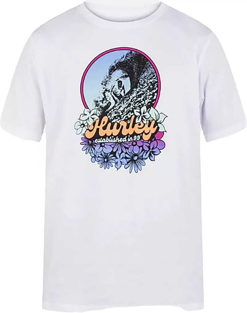 

Мужская футболка Hurley на каждый день с плакатом, белый