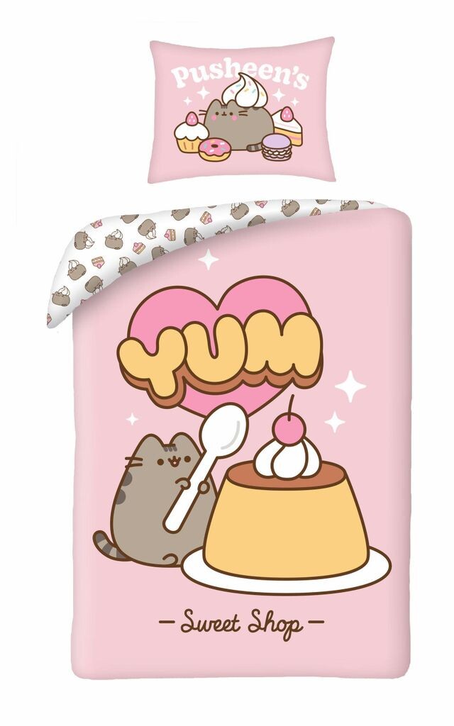 

Пододеяльник Pusheen Yum розовый 140 х 200 см хлопок Halantex