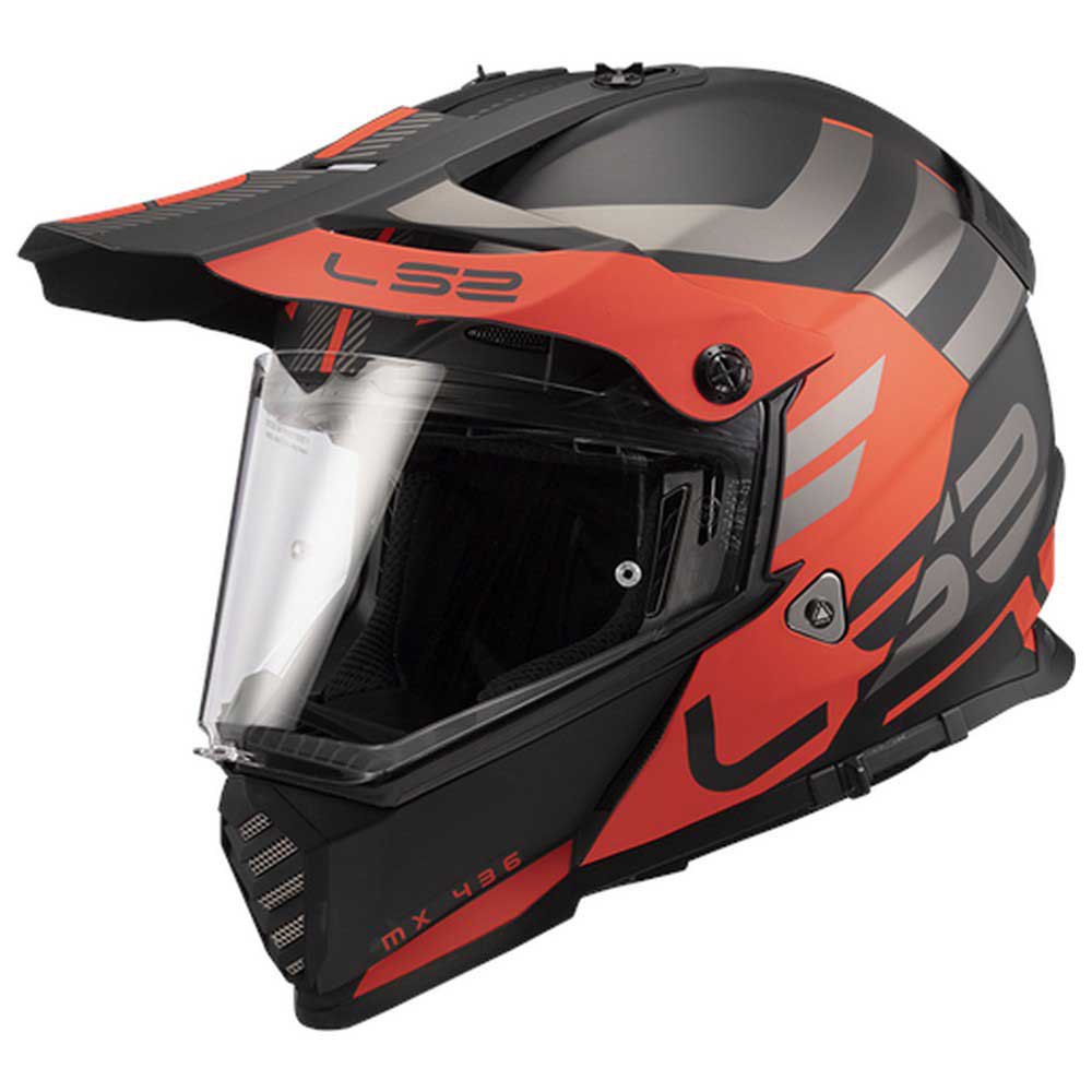 Шлем для бездорожья LS2 MX436 Pioneer Evo Adventurer, оранжевый