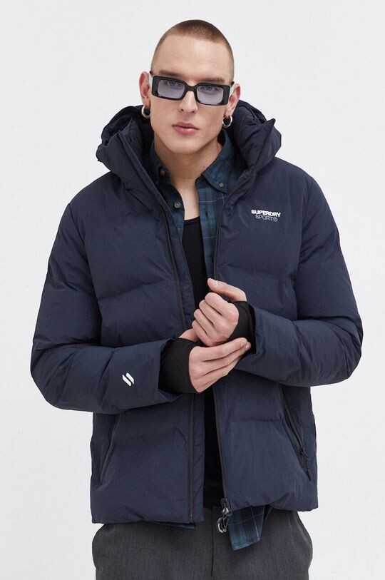 

Хлопчатобумажную рубашку Superdry, темно-синий