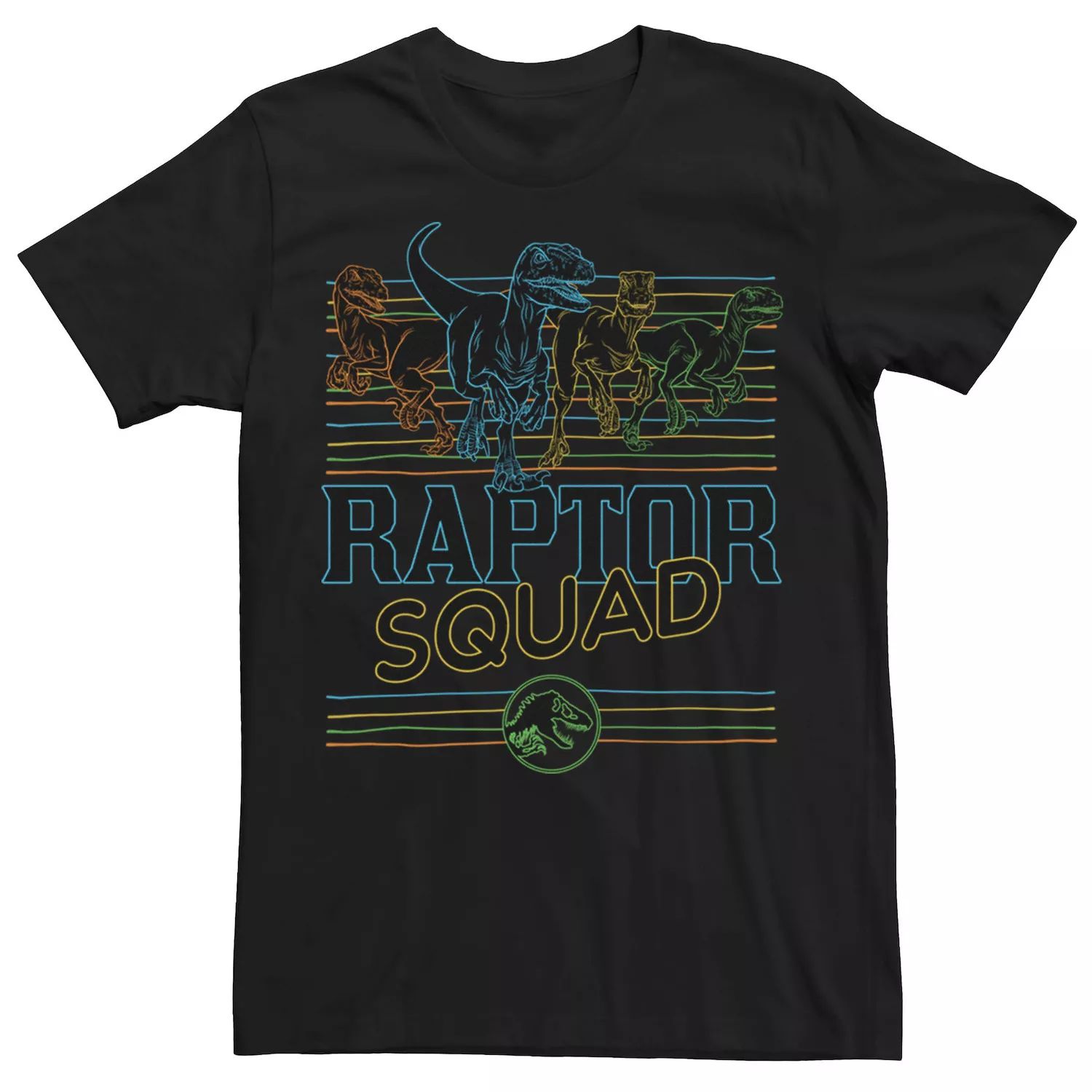 Мужская футболка Jurassic World: Camp Cretaceous Raptor Squad Licensed Character infinity o12 raptor boarding squad
