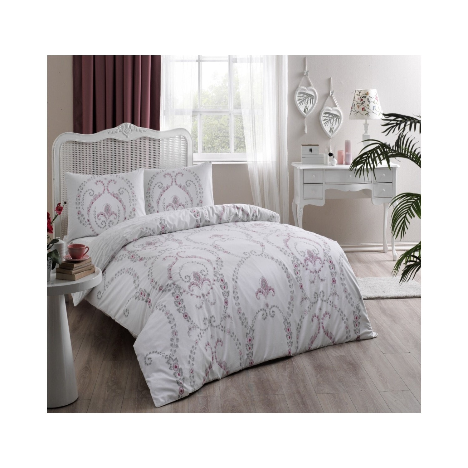

Розовый Комплект постельного белья Tac Ranforce Astra Pink