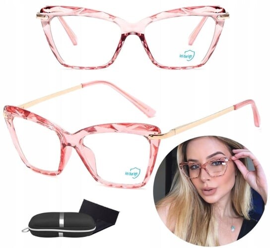 

Прозрачные очки Blue Light для компьютера KOCIE Pink, edibazzar