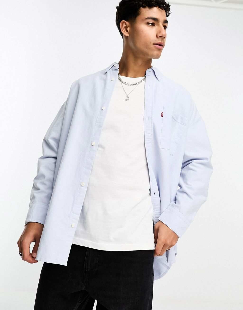 

Голубая рубашка на пуговицах Levi's Alameda с логотипом на кармане