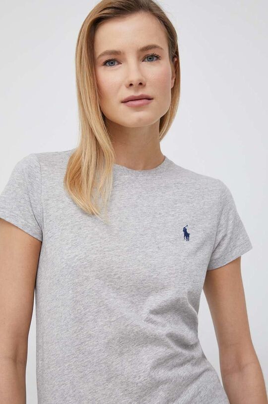

Хлопковая футболка Polo Ralph Lauren, серый