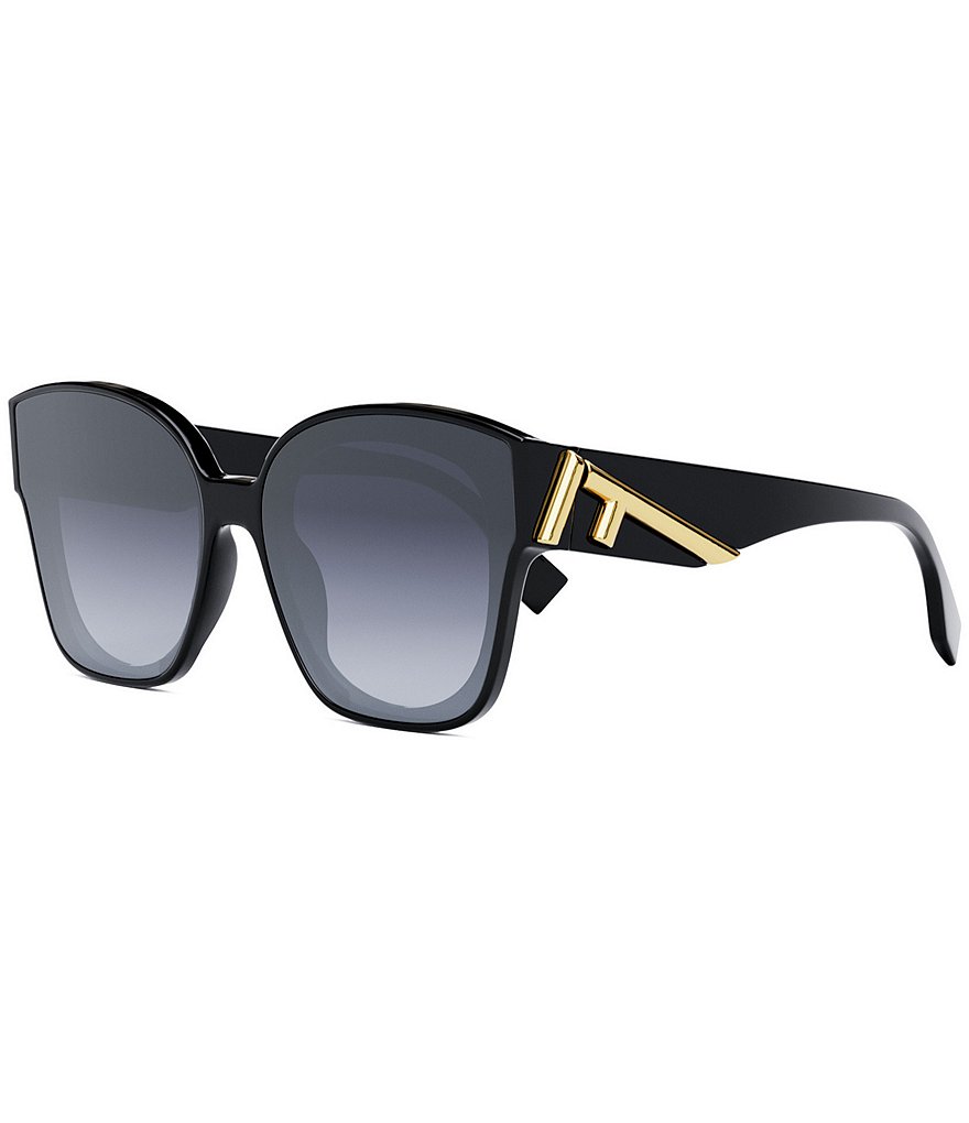 FENDI Женские квадратные солнцезащитные очки FENDI First 63 мм, черный