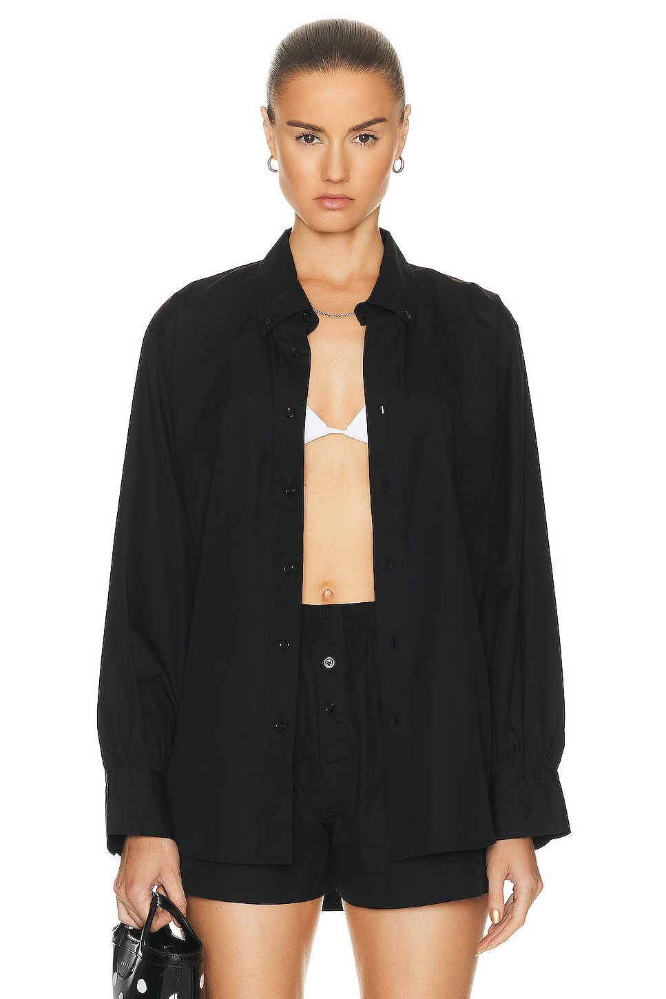 

Топ Heavy Manners Poplin Button Down, черный