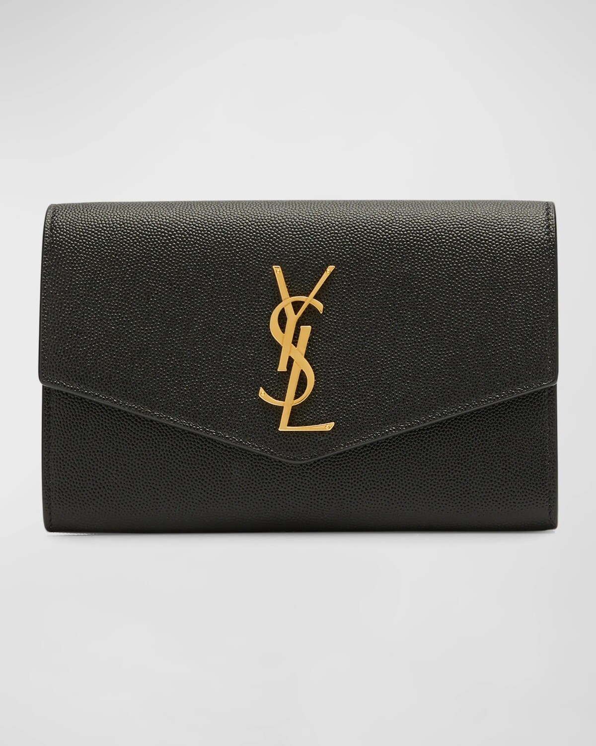 

Кошелек Uptown YSL на цепочке из зерненой кожи Saint Laurent, цвет Black