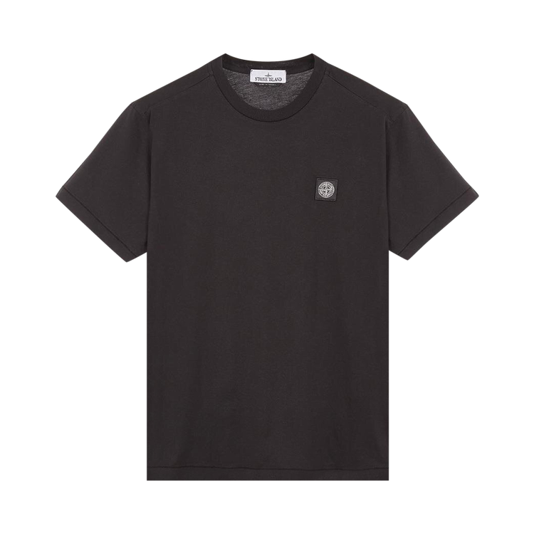 Футболка Stone Island Garment Dyed Logo 'Black', черный мужские брюки stone island shadow project cotton satin garment dyed chapter 2 чёрный размер 54