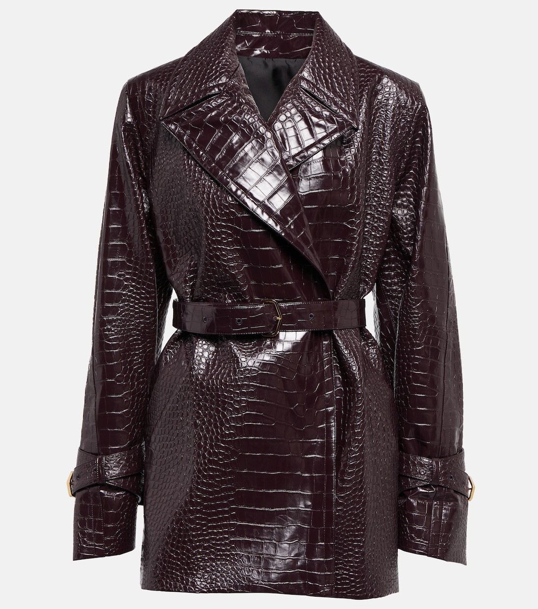 

Куртка из искусственной кожи с эффектом крокодила ALAÏA, фиолетовый