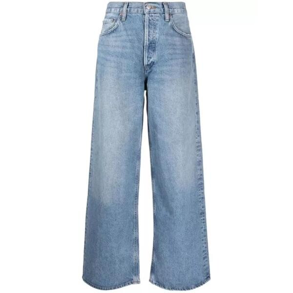 

Джинсы high-rise light straight-leg denim jeans Agolde, синий