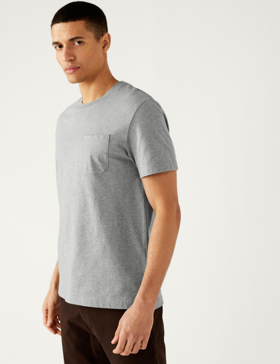 

Футболка из плотного хлопка из чистого хлопка Marks & Spencer