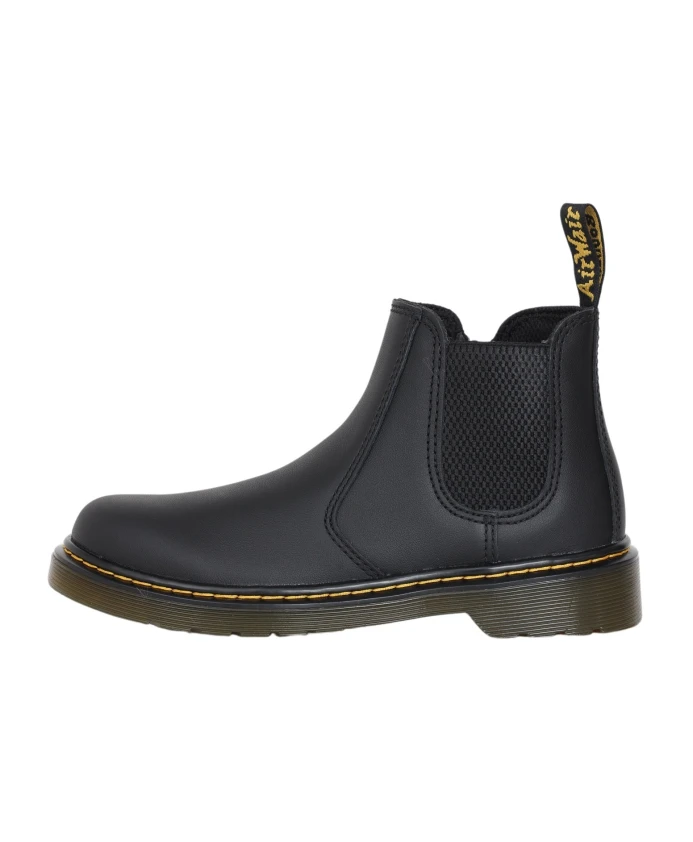 

Детские кожаные ботинки на молнии Dr. Martens, черный