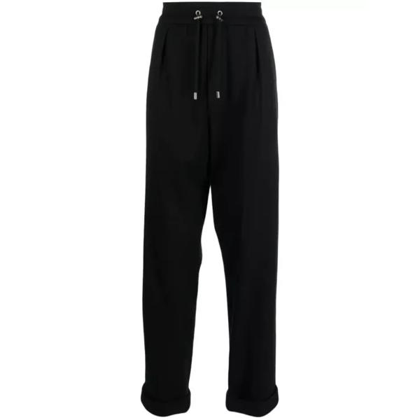 

Брюки drawstring tapered track pants Balmain, черный