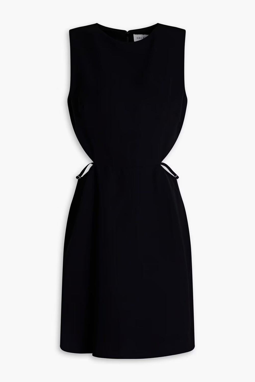 

Креповое платье мини Brynn с вырезами Halston, черный