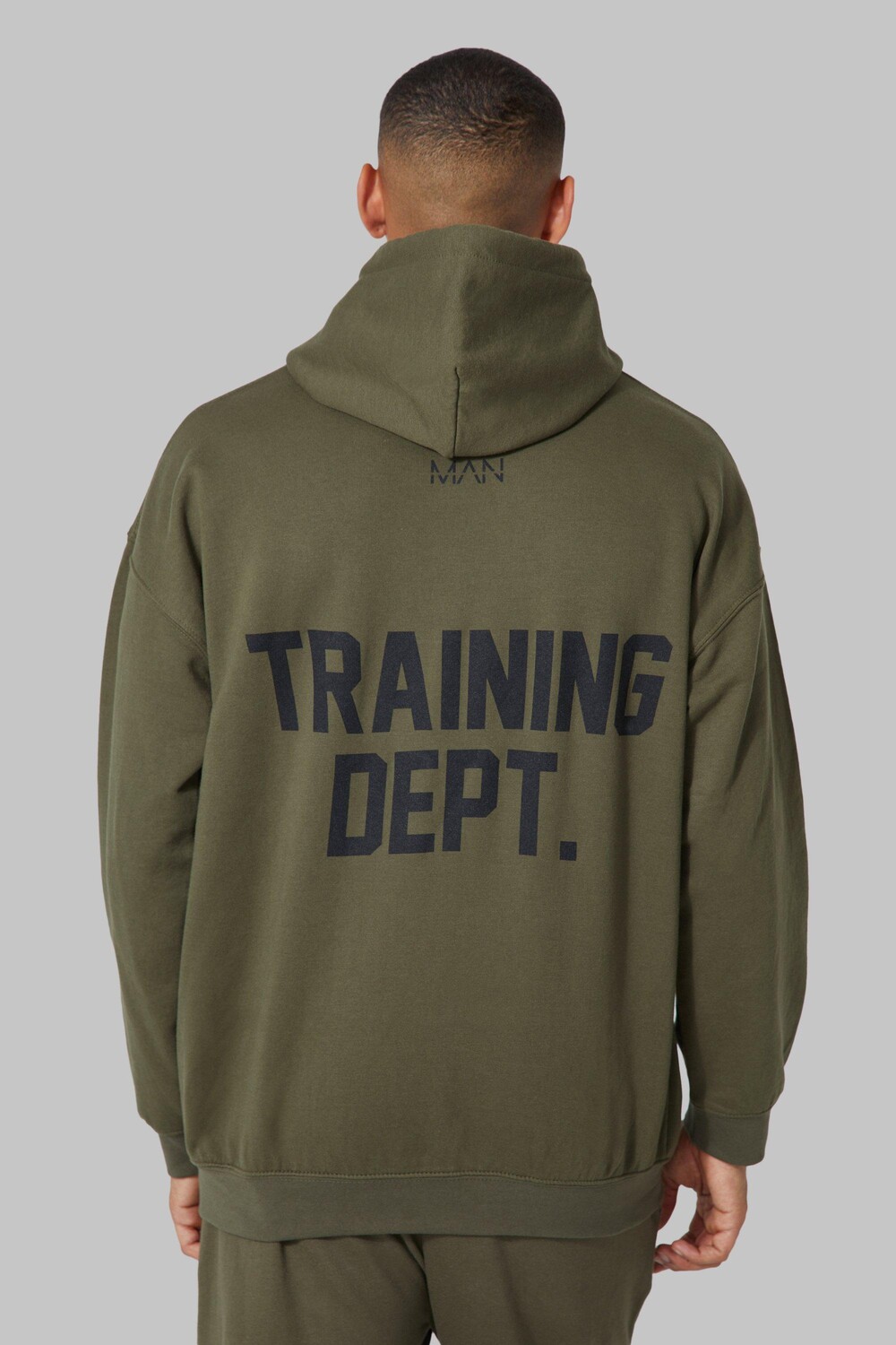 

Мужская худи oversize training dep active Boohoo, хаки