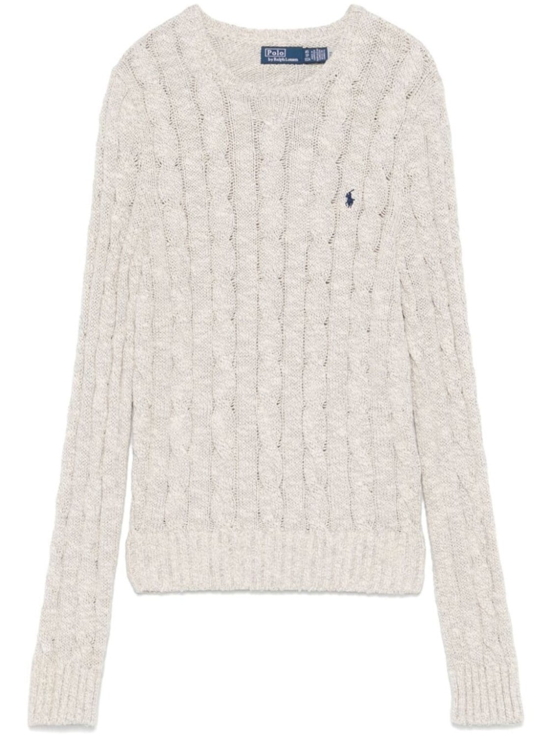 

Свитер косичной вязки Polo Ralph Lauren, серый
