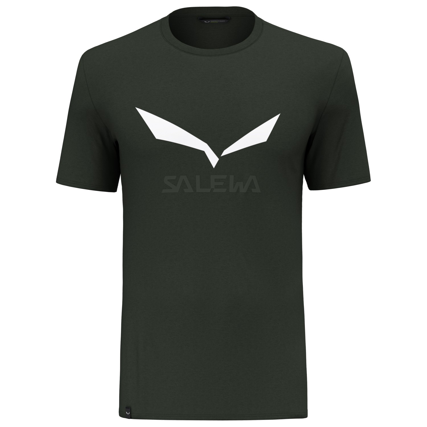 Функциональная рубашка Salewa Solidlogo Dry T Shirt, цвет Dark Olive Melange