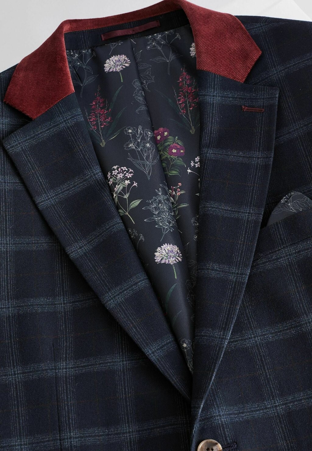 

Пиджак-блейзер TAILORED FIT CHECK FLANNEL Next, синий