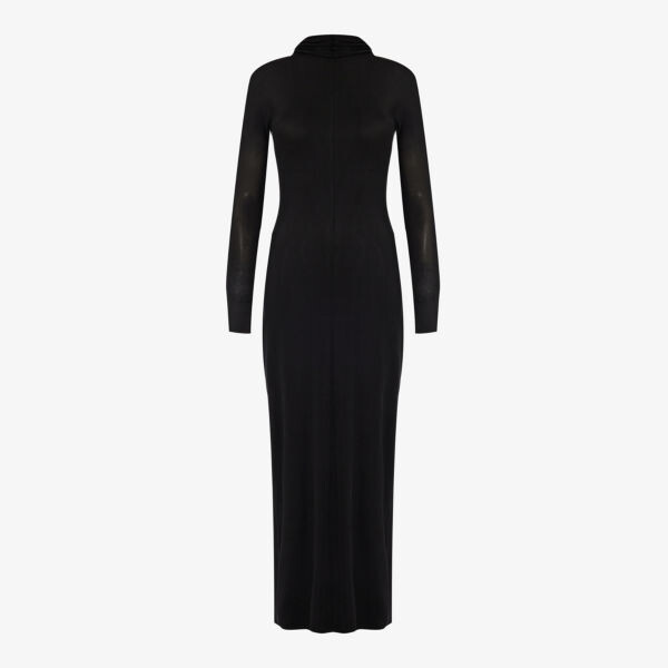 

Платье макси joya с эффектом кейпа из эластичной ткани Jacquemus, черный