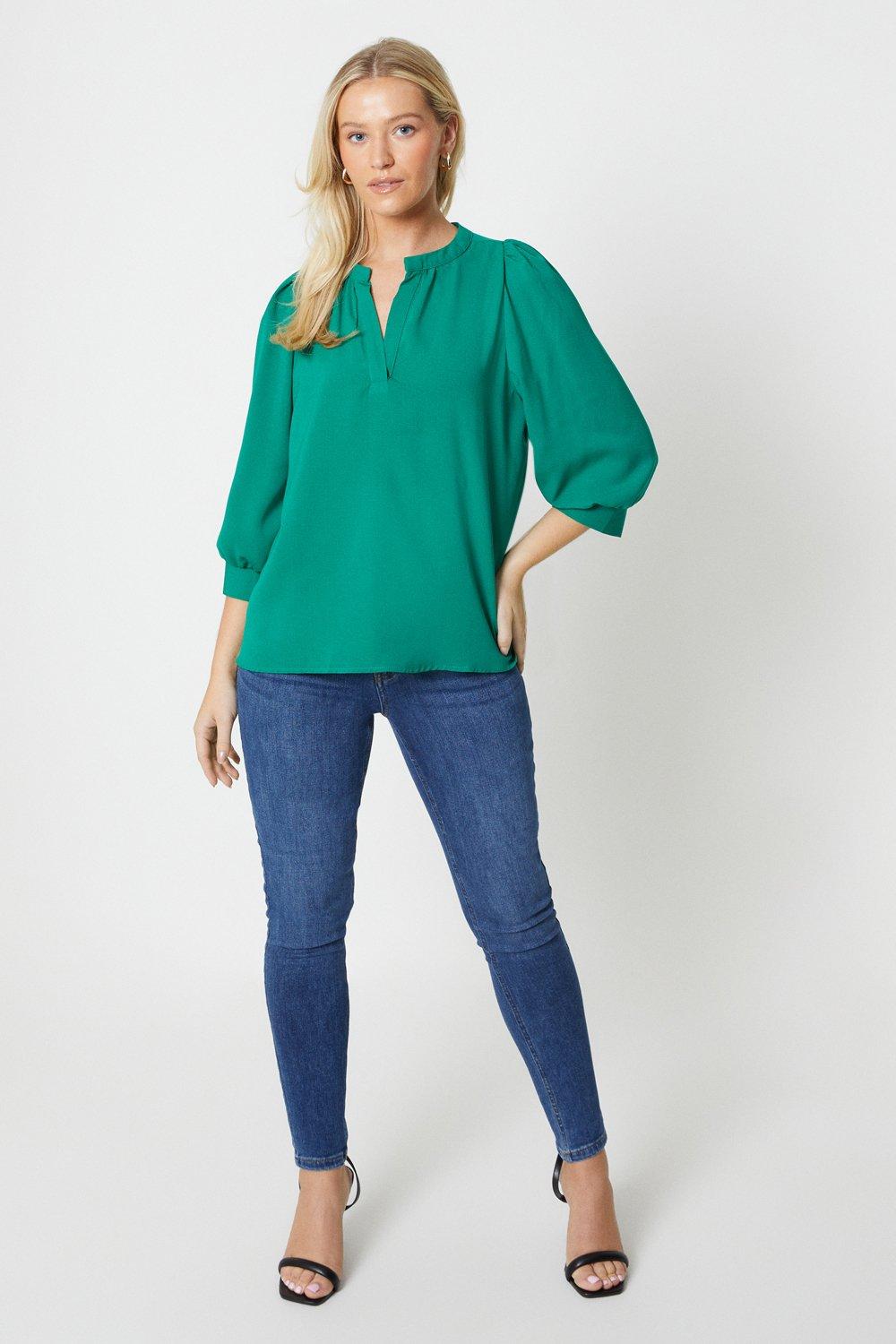 Накладная блузка Dorothy Perkins, зеленый блузка dorothy perkins зеленый