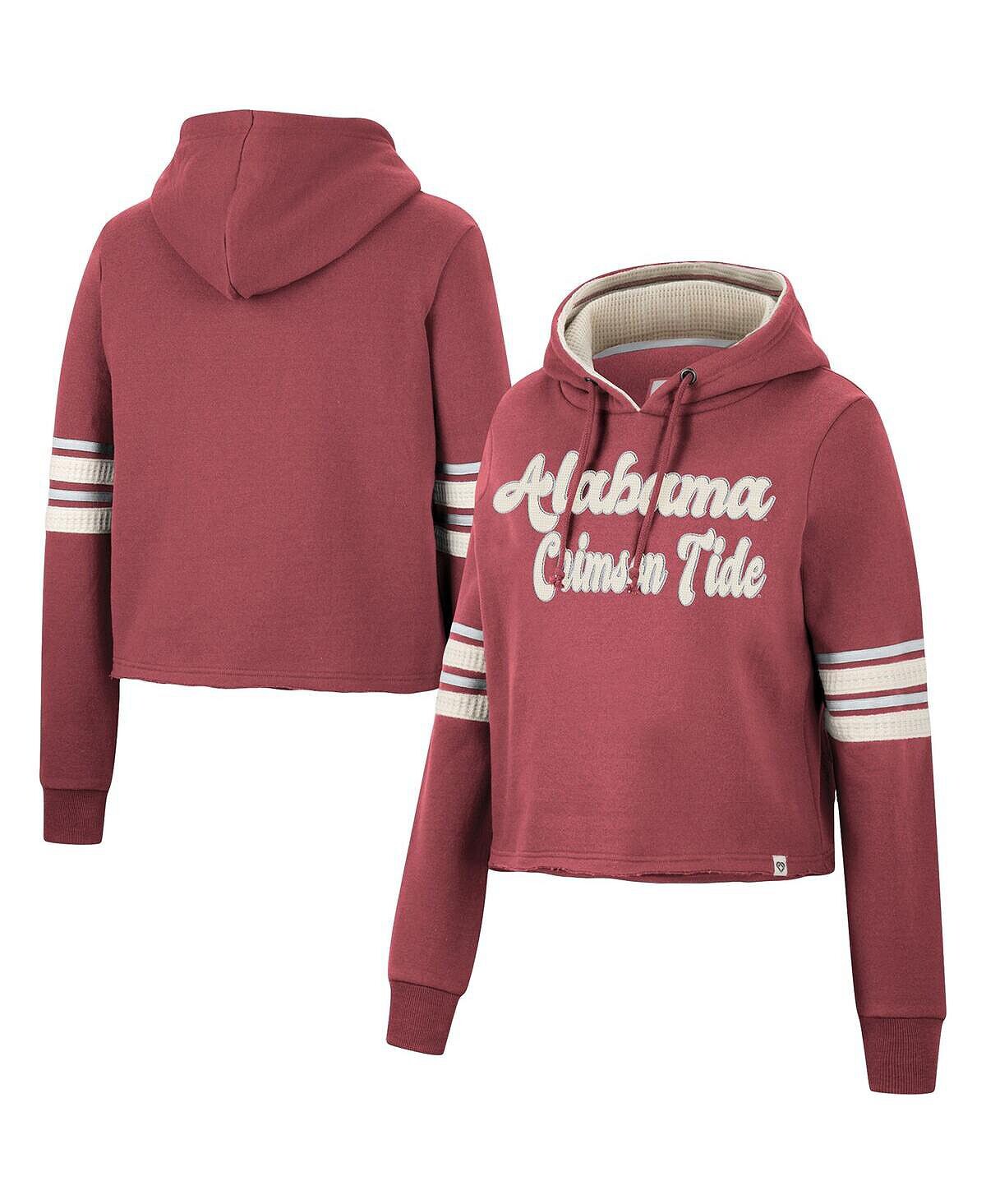 

Женский укороченный пуловер с капюшоном в стиле ретро Crimson Alabama Crimson Tide Colosseum