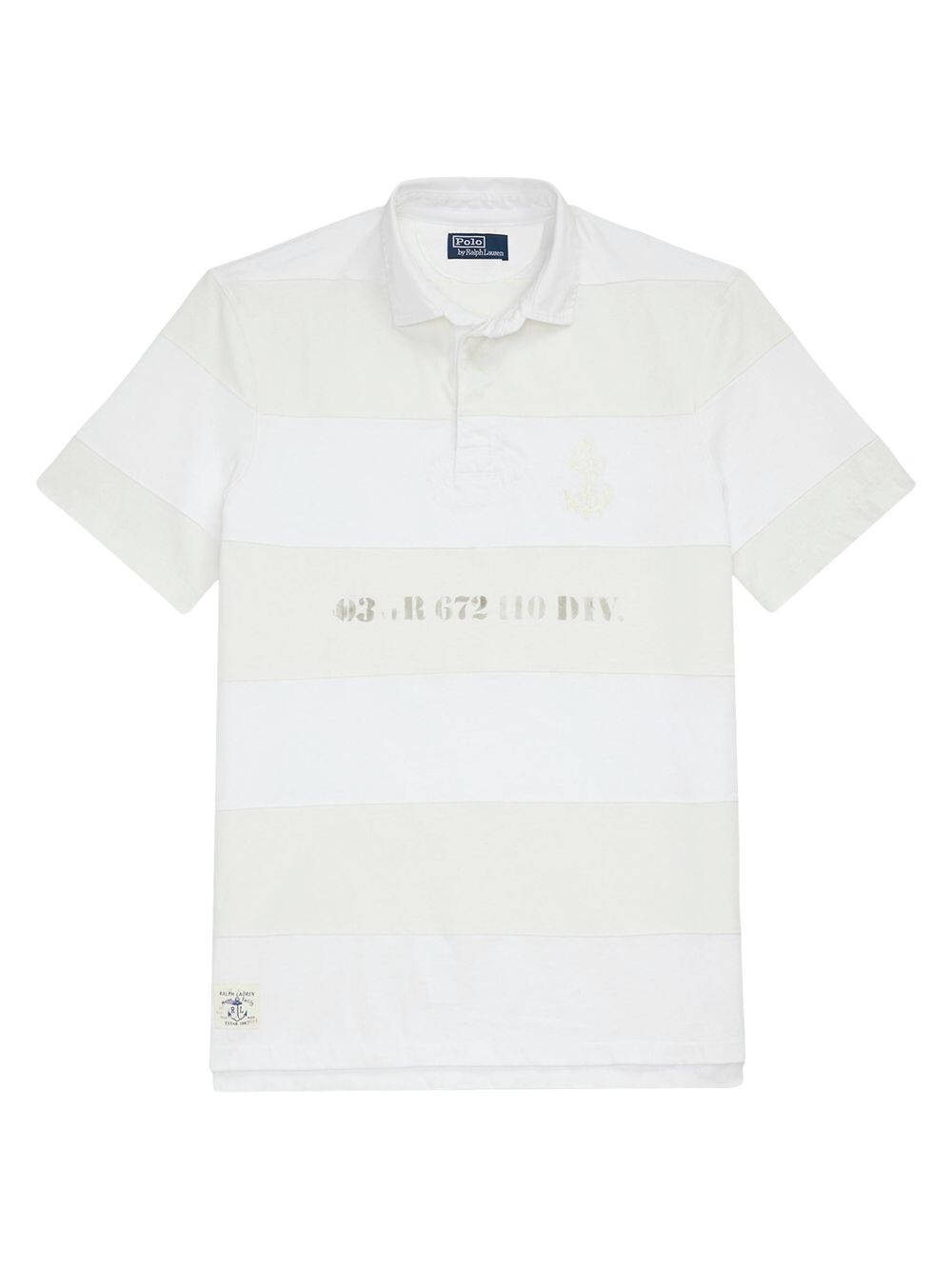 

Полосатая футболка-поло с рисунком Polo Ralph Lauren, белый