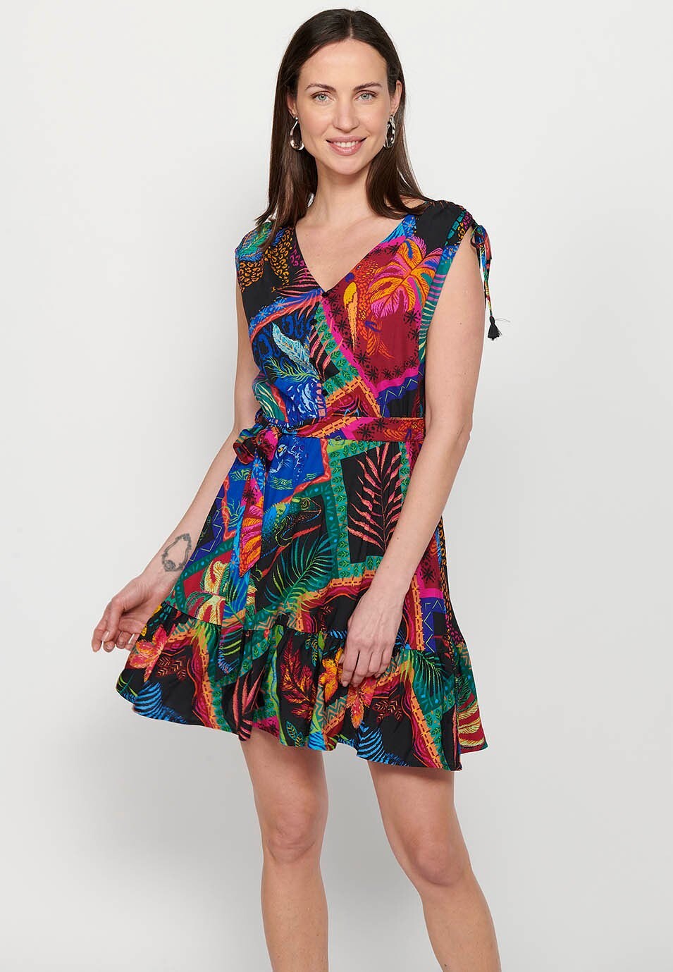 

Платье Koroshi 2412VS40 Sleeveless Short, Разноцветный